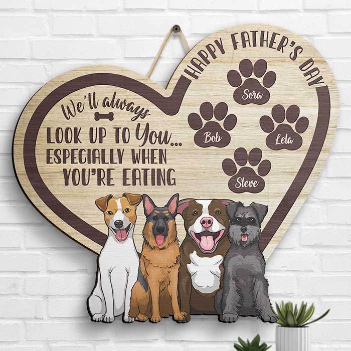 Je t'admirerai toujours - Panneau en bois personnalisé - Cadeau pour papa, cadeau pour la fête des pères