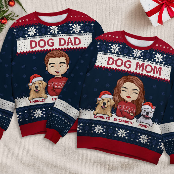 La vie est meilleure avec un chien ! Sweat-shirt personnalisé pour chien ! Pull unisexe en laine ! Cadeau de Noël pour les propriétaires et les amoureux des animaux.