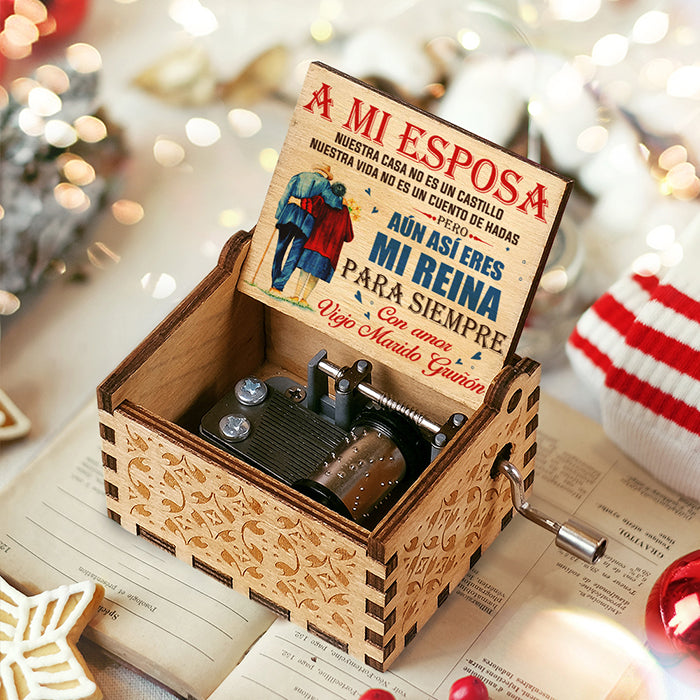Nuestra Casa No Es Un Castillo - Caja De Música - Regalo Para Parejas, Esposo Esposa Espagnol