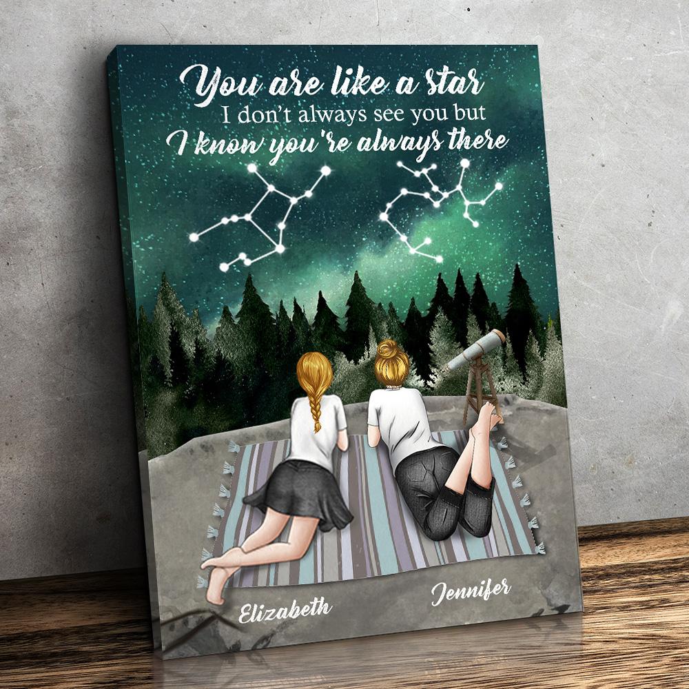 To My Bestie - I Know You Are Always There - Personalized Vertical Canvas.
