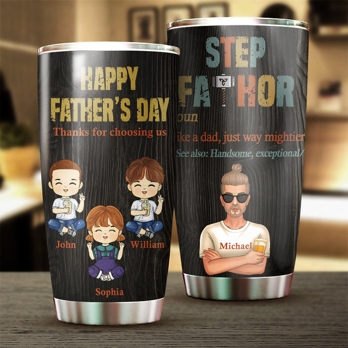 Beau-père comme un papa - Gobelet personnalisé - Cadeau pour papa, cadeau pour la fête des pères