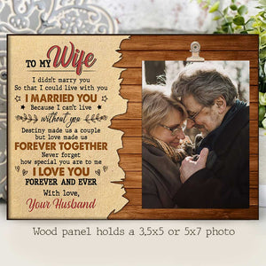 Je t'aime pour toujours et à jamais - Cadre photo - Cadeau pour couple, mari et femme