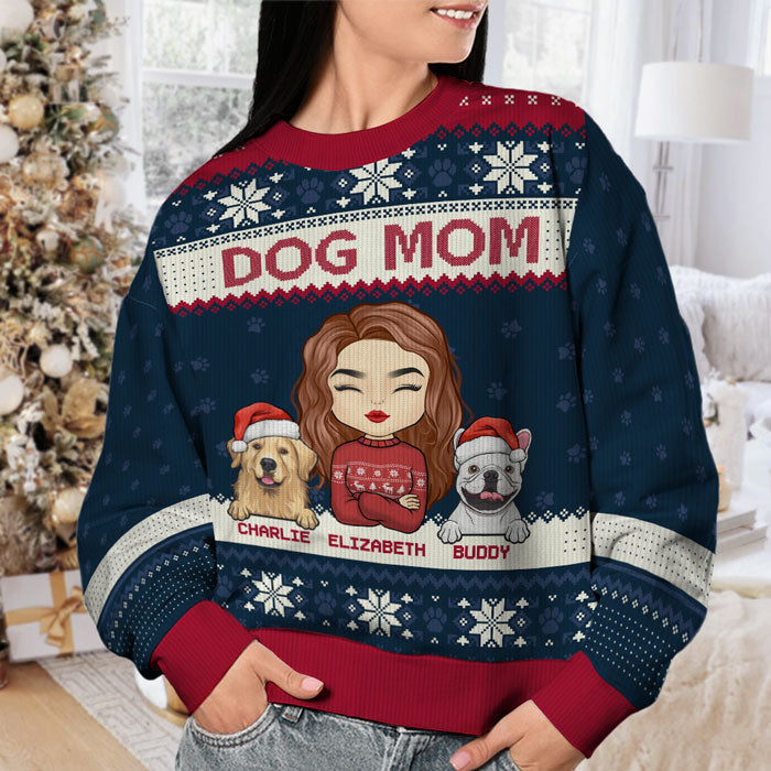 La vie est meilleure avec un chien ! Sweat-shirt personnalisé pour chien ! Pull unisexe en laine ! Cadeau de Noël pour les propriétaires et les amoureux des animaux.