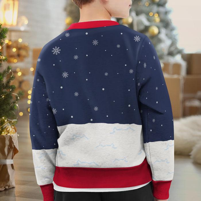 Noël est un moment pour les enfants en famille - Sweat-shirt moche personnalisé pour la famille - Pull en laine unisexe - Cadeau de Noël pour les membres de la famille