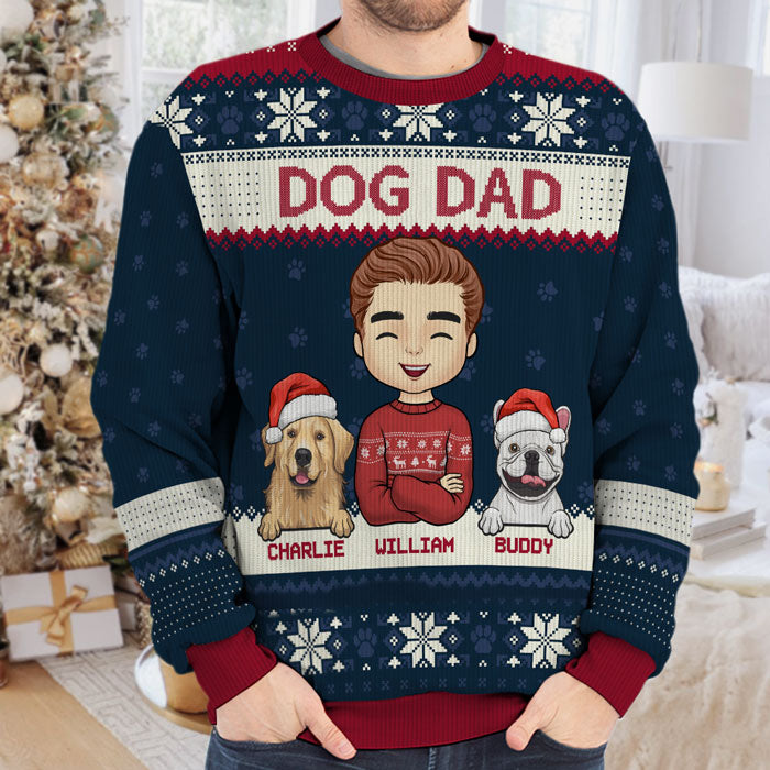 La vie est meilleure avec un chien ! Sweat-shirt personnalisé pour chien ! Pull unisexe en laine ! Cadeau de Noël pour les propriétaires et les amoureux des animaux.