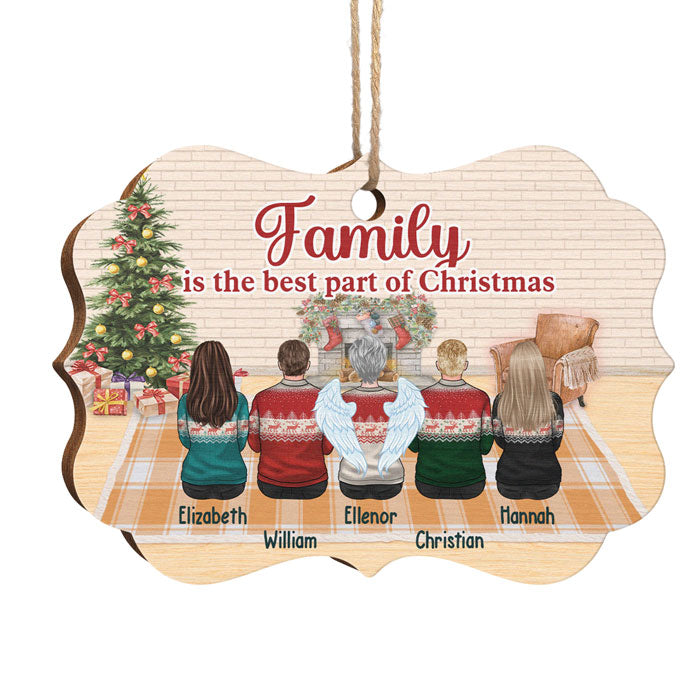 La famille est la meilleure partie de Noël - Décoration de Noël en bois personnalisée en forme de Benelux - Cadeau pour la famille, cadeau de Noël