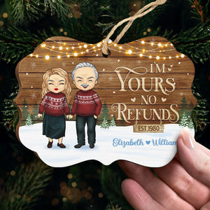 Je suis à toi, aucun remboursement, année d'estimation - Décoration de Noël en bois personnalisée en forme de Benelux - Cadeau pour couple, mari et femme, anniversaire, fiançailles, mariage, cadeau de mariage, cadeau de Noël