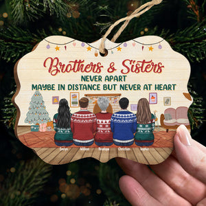 C'est nous, un peu bruyant et beaucoup d'amour - Ornement personnalisé familial - Bois en forme de Benelux - Cadeau de Noël pour frères et sœurs