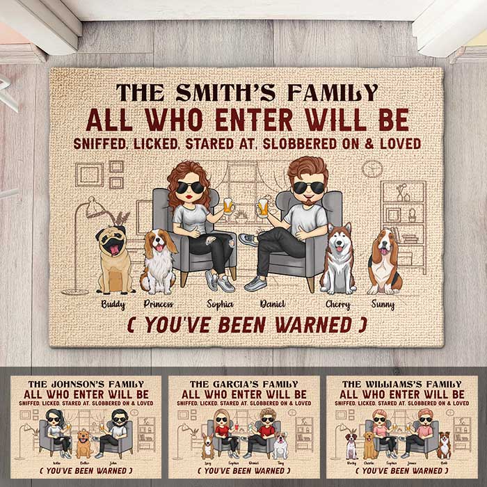 Vous avez été prévenu - Tapis décoratif personnalisé - Cadeau pour les amoureux des animaux