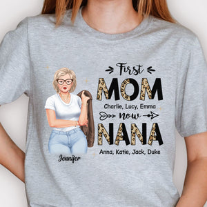 D'abord maman, maintenant grand-mère - Cadeau pour maman, grand-mère - T-shirt unisexe personnalisé, sweat à capuche