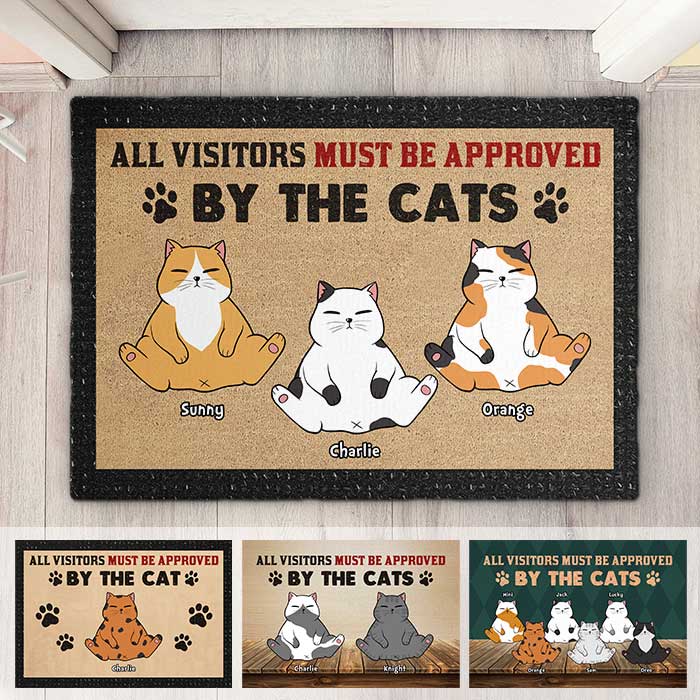 Tapis décoratif personnalisé pour chats - Cadeau pour les amoureux des animaux