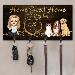 Sweet Home - Porte-clés personnalisé, porte-clés - Cadeau pour les amoureux des animaux