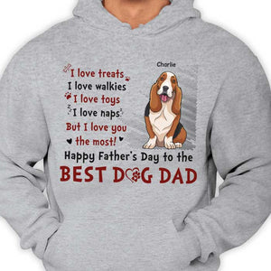 Meilleur papa chien, on t'aime plus que tout - Cadeau pour la fête des pères, t-shirt unisexe personnalisé, sweat à capuche