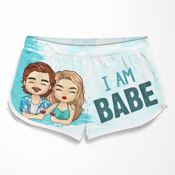 Je suis bébé - Short de plage personnalisé pour couple - Cadeau pour couple, mari et femme