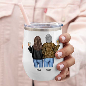 Telle mère, telle fille - Cadeau pour maman, verre à vin personnalisé 