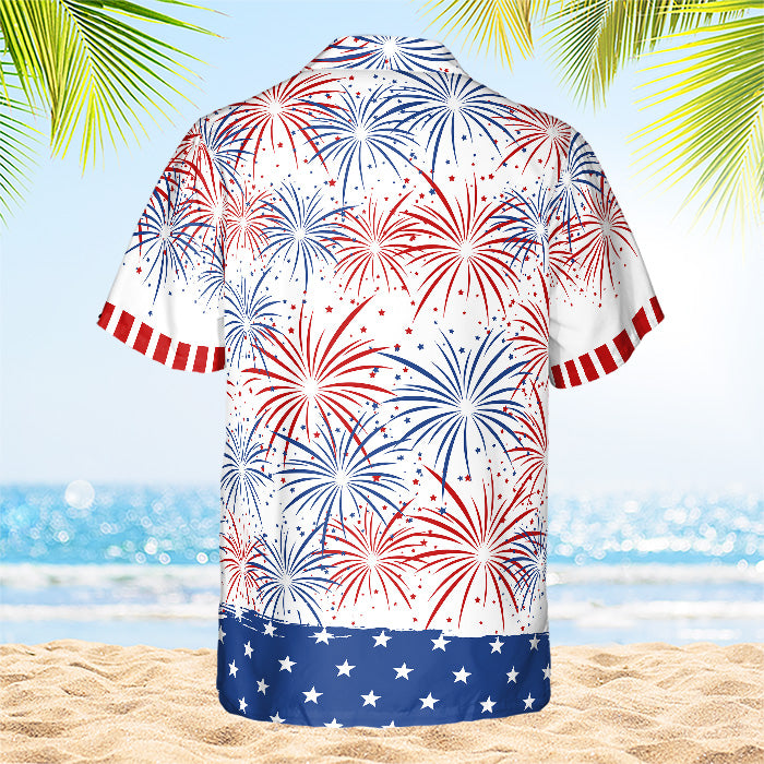 Joyeux 4 juillet ensemble ! T-shirt hawaïen personnalisé ! Cadeau pour papa, cadeau pour amoureux des animaux