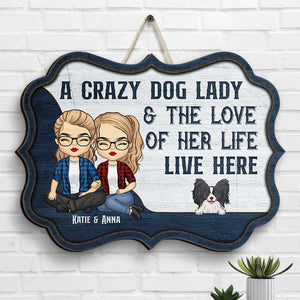 Un papa chien grincheux et son amour - Panneau en bois personnalisé - Cadeau pour couples, mari et femme
