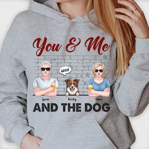 Toi, moi et les chiens - Cadeau pour couple, mari et femme - T-shirt unisexe personnalisé, sweat à capuche
