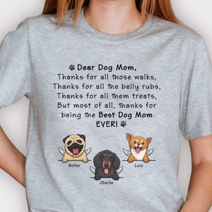 Thanks For Being The Best Dog Mom & Dog Dad - Gift For Dog Mom - Personalized Unisex T-shirt, Hoodie.