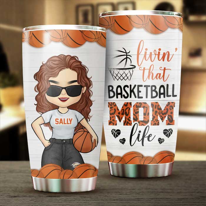 Vivre la vie de maman basketteuse - Cadeau pour maman, gobelet personnalisé