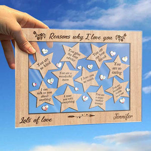 Tu es belle à l'intérieur comme à l'extérieur - Cadeau pour maman, plaque acrylique personnalisée