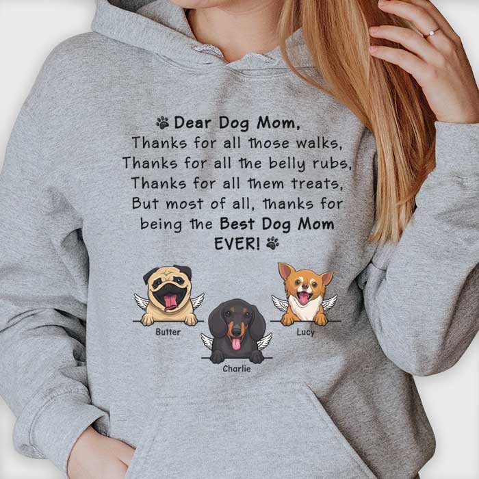 Thanks For Being The Best Dog Mom & Dog Dad - Gift For Dog Mom - Personalized Unisex T-shirt, Hoodie.