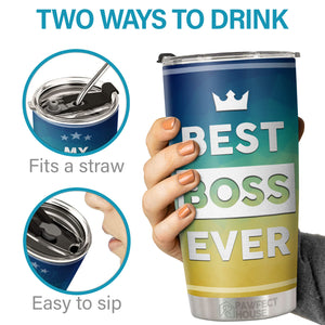Best Boss Ever, My Favorite Employee Gave Me This Cup - Tumbler - Coworker, Office, Employee Appreciation, Farewell Gift, Work Friend, Colleagues Friendship