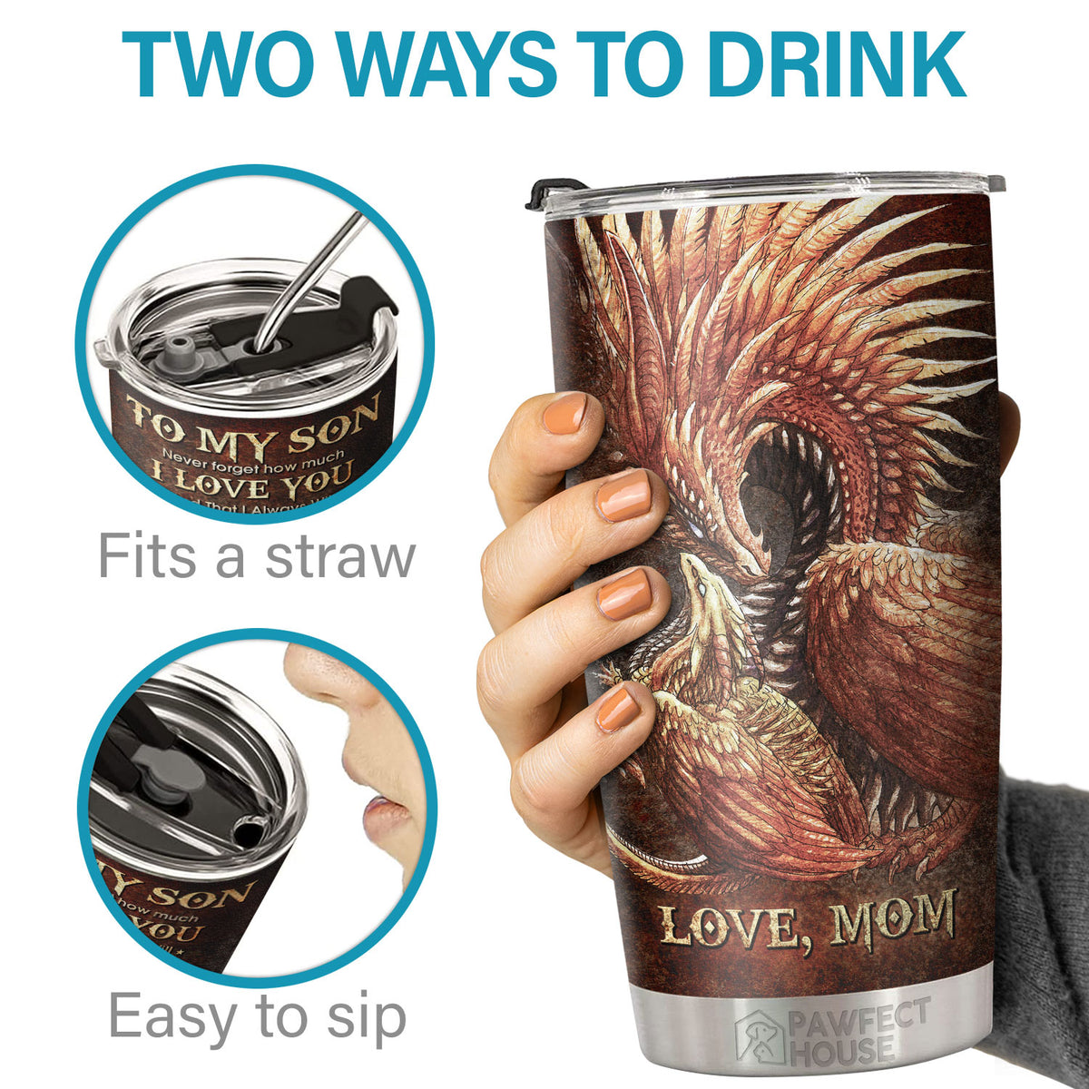 À mon fils, reste fort, sois confiant et fais de ton mieux - Tumbler - À mon fils, cadeau pour fils, cadeau de maman pour fils, cadeau d'anniversaire pour fils