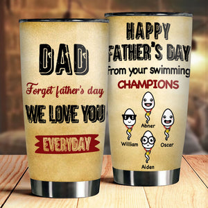 Cher papa, nous t'aimons tous les jours - Gobelet personnalisé - Cadeau pour papa, cadeau pour la fête des pères