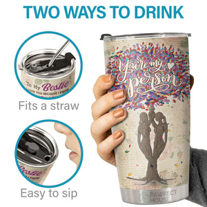 Merci d'être à mes côtés quand les temps deviennent durs - Tumbler - À ma meilleure amie, cadeau pour meilleure amie, meilleure amie, sœur, cadeau d'anniversaire pour meilleure amie et amie
