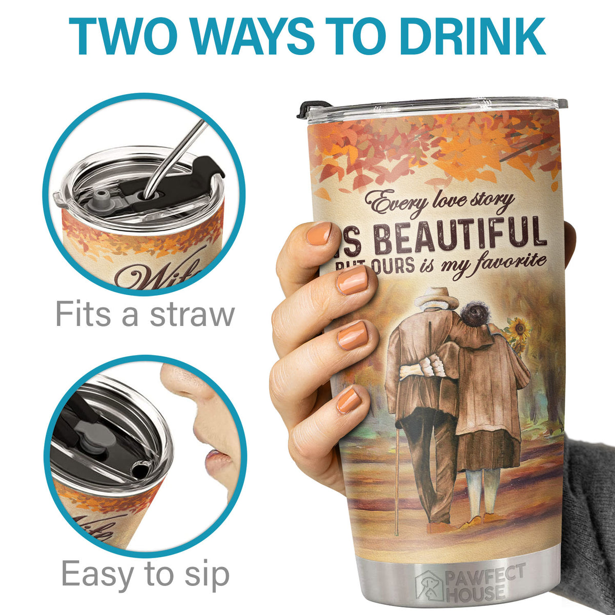 To My Wife I Choose You At The Beginning And End Of Everyday - Tumbler - To My Wife, Gift For Wife, Anniversary, Engagement, Wedding, Marriage Gift