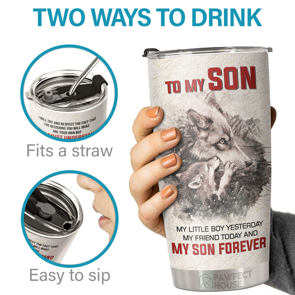 Je ne te porterai peut-être pas dans mes bras, mais je te porterai toujours dans mon cœur - Tumbler - À mon fils, cadeau pour fils, cadeau de maman pour fils, cadeau d'anniversaire pour fils