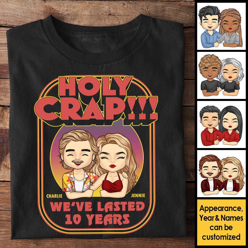 Oh là là ! On a tenu des années ! T-shirt, sweat à capuche ou sweat-shirt unisexe personnalisé – Cadeau pour couple, mari et femme, anniversaire, fiançailles, mariage, etc.