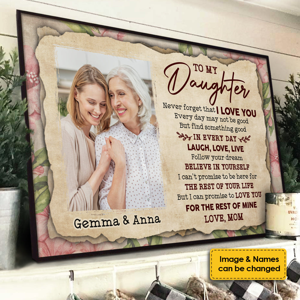 To My Daughter - Find Something Good In Every Day - Personalized Horizontal Poster.