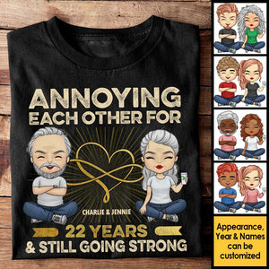Nous nous ennuyons les uns les autres depuis de nombreuses années - T-shirt unisexe personnalisé, sweat à capuche, sweat-shirt - Cadeau pour couple, mari et femme, anniversaire, fiançailles, mariage, cadeau de mariage