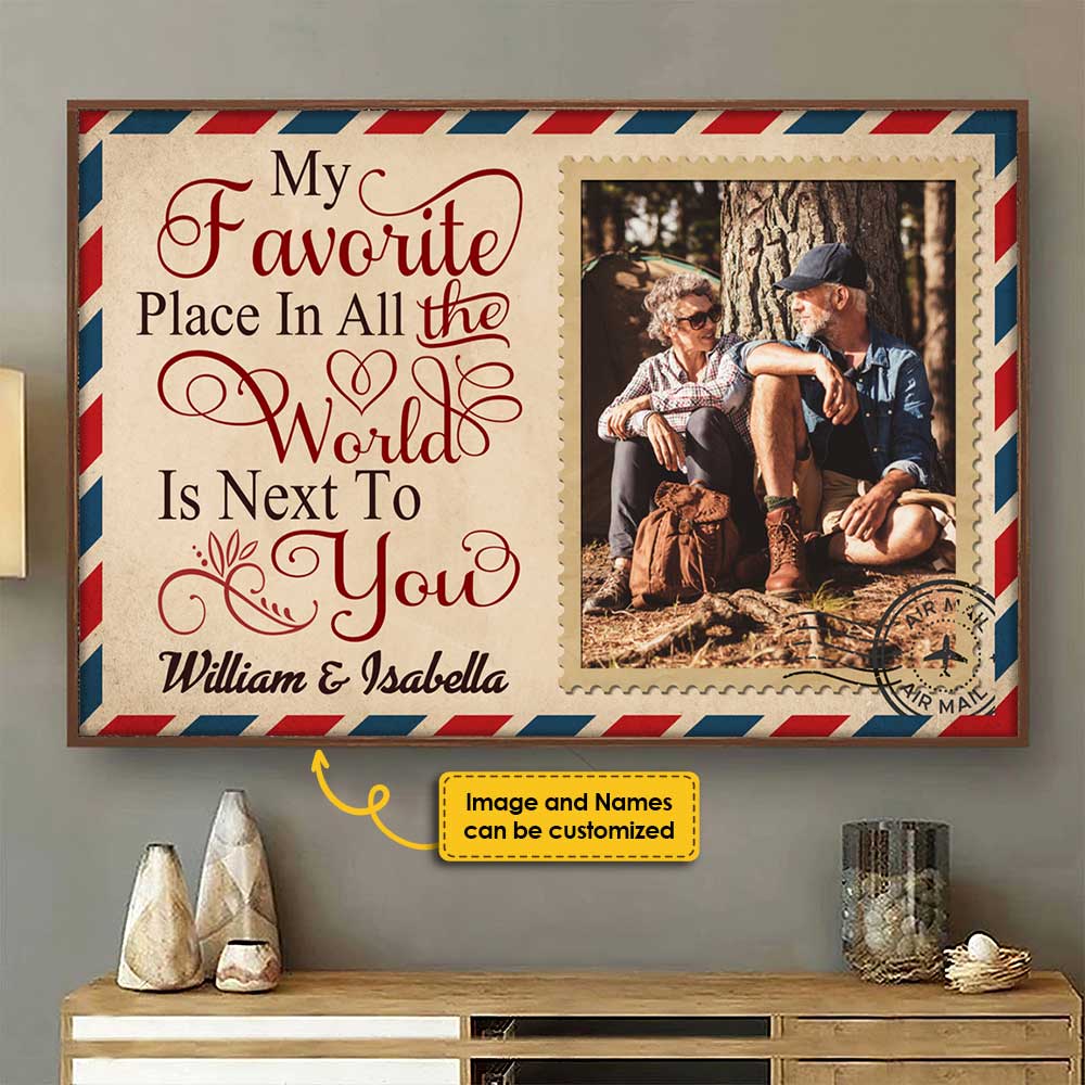 I Adore Staying Next To You - Personalized Horizontal Poster.