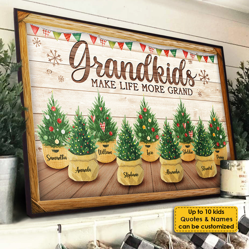 Grandkids - The Greatest Joy Of All - Personalized Horizontal Poster.