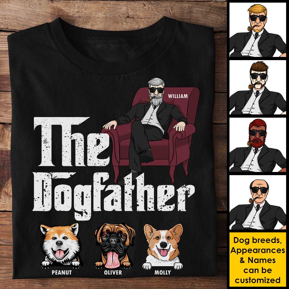 Le Père Chien Vintage Dog Dad en Costume - Cadeau pour Papa Chien - T-shirt Unisexe Personnalisé, Sweat à Capuche