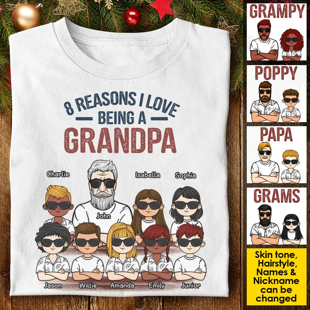 10 Reasons I Love Being A Papa - Personalized Unisex T-Shirt, Hoodie.