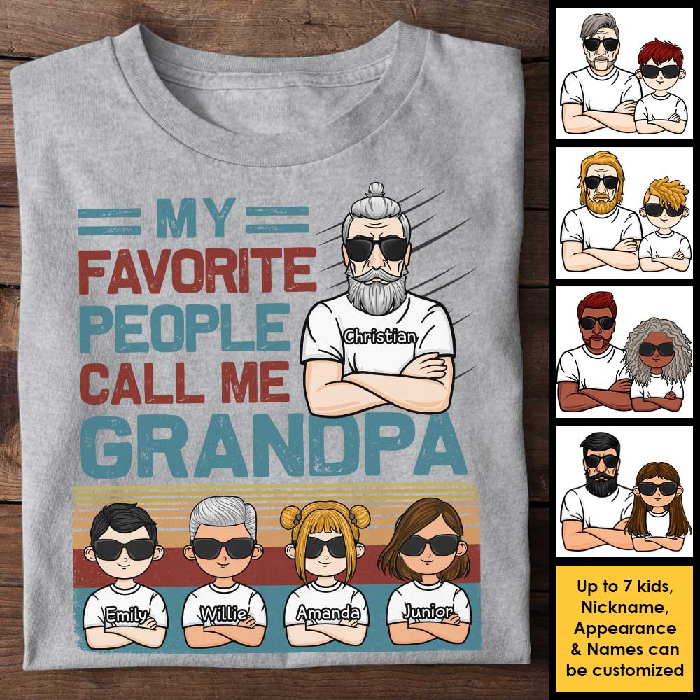 Je m'appelle Grand-père - T-shirt unisexe personnalisé, sweat à capuche - Cadeau pour papa, grand-père
