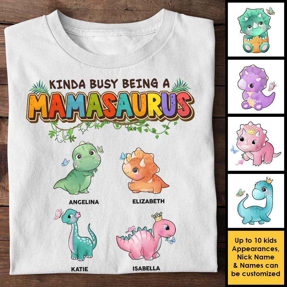 Je suis un peu occupé à être un nanasaurus - Cadeau pour maman, grand-mère - T-shirt unisexe personnalisé, sweat à capuche