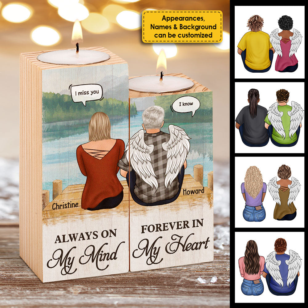 Always On My Mind, Forever In My Heart - Personalized Candle Holder.