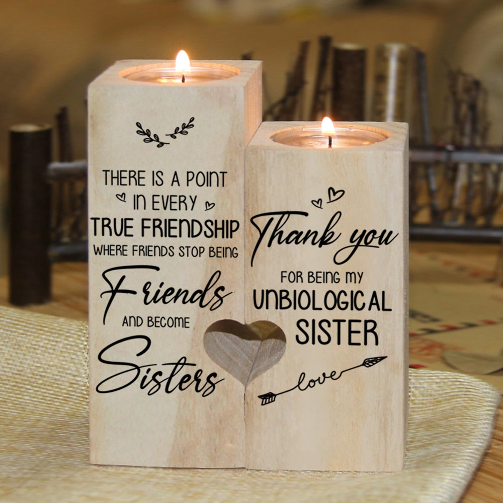 True Friendship Makes Friends Become Sisters - Candle Holder.