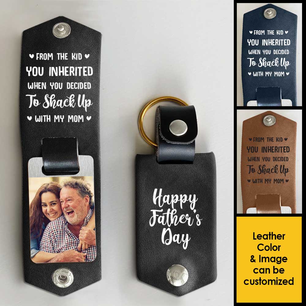 Tu as couché avec ma mère - Porte-clés personnalisé en cuir PU - Télécharger une image, cadeau pour la fête des pères