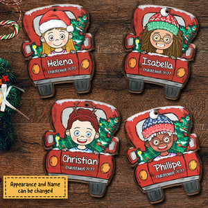 Profitez de Noël 2022 avec vos enfants ! Décoration de Noël en bois personnalisée en forme de voiture