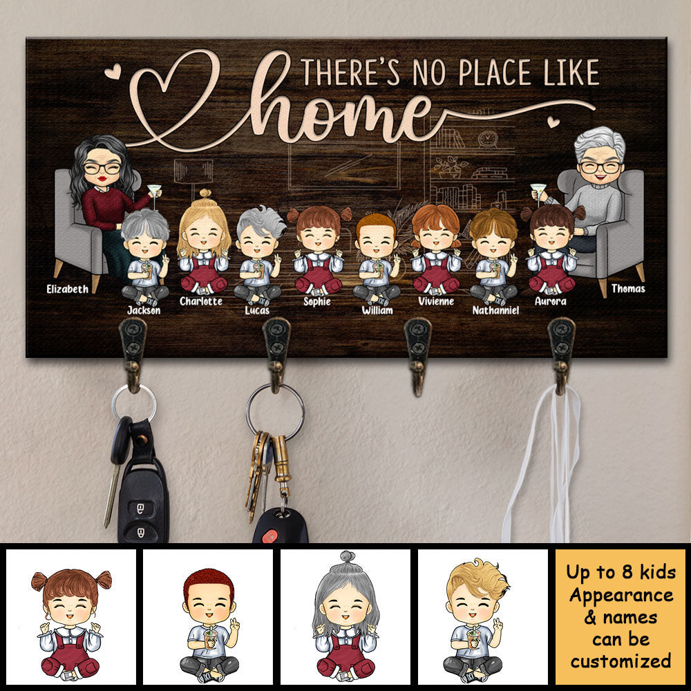 Il n'y a pas d'endroit comme notre maison - Porte-clés personnalisé, porte-clés - Cadeau pour couples, mari et femme