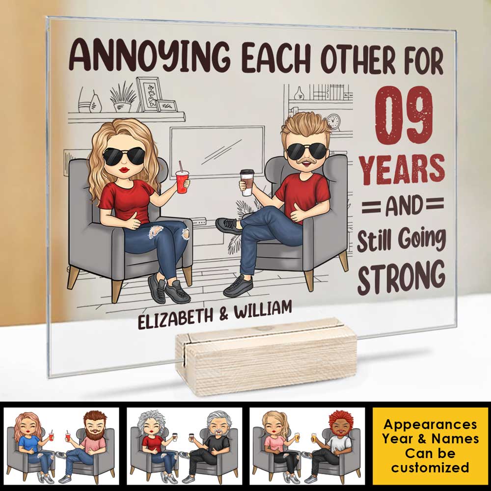 Nous nous ennuyons depuis longtemps et maintenant nous sommes toujours aussi forts - Cadeau pour couples, mari et femme, plaque acrylique personnalisée