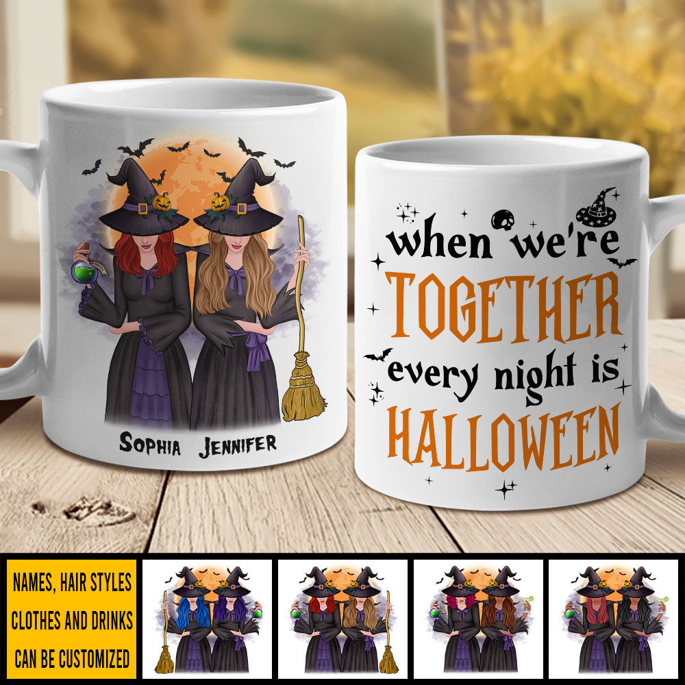 When We're Together, Every Night Is A Halloween - Personalized Mug.