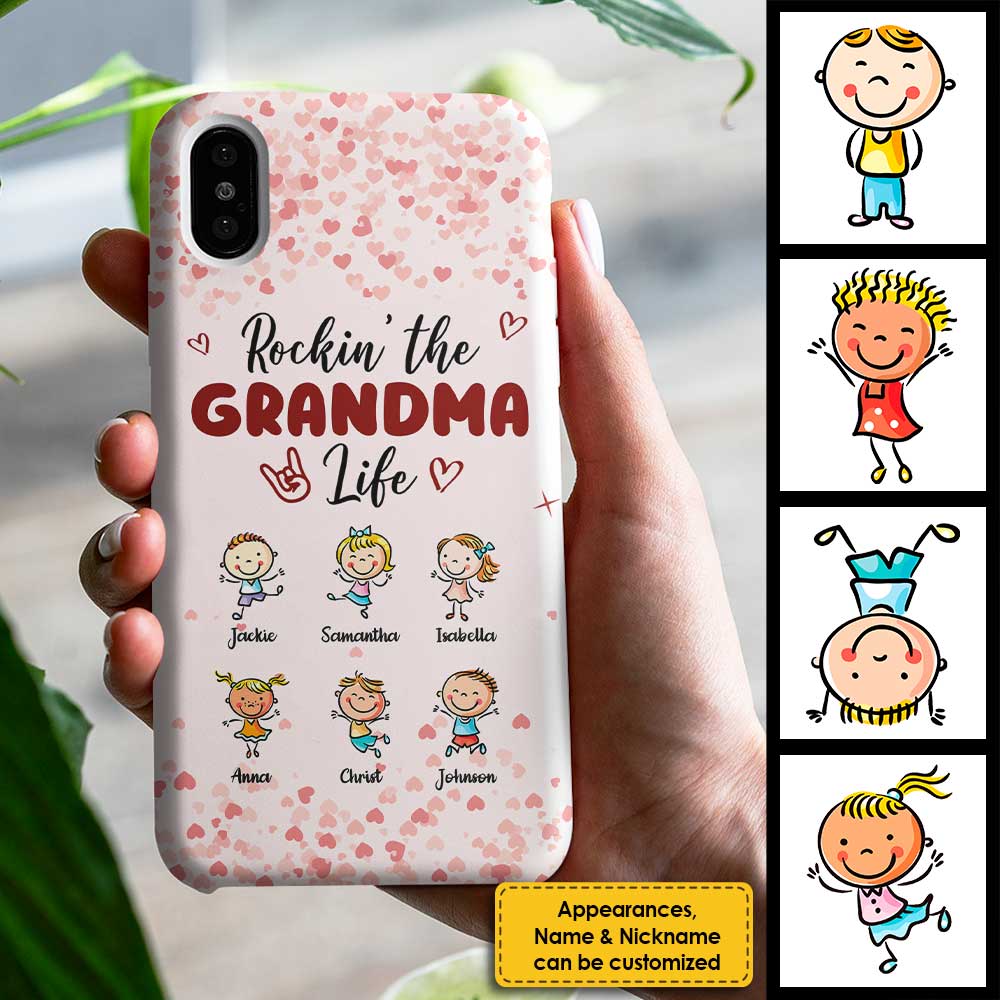 Rockin' This Amazing Grandma Life - Cadeau pour grand-mère - Coque de téléphone personnalisée