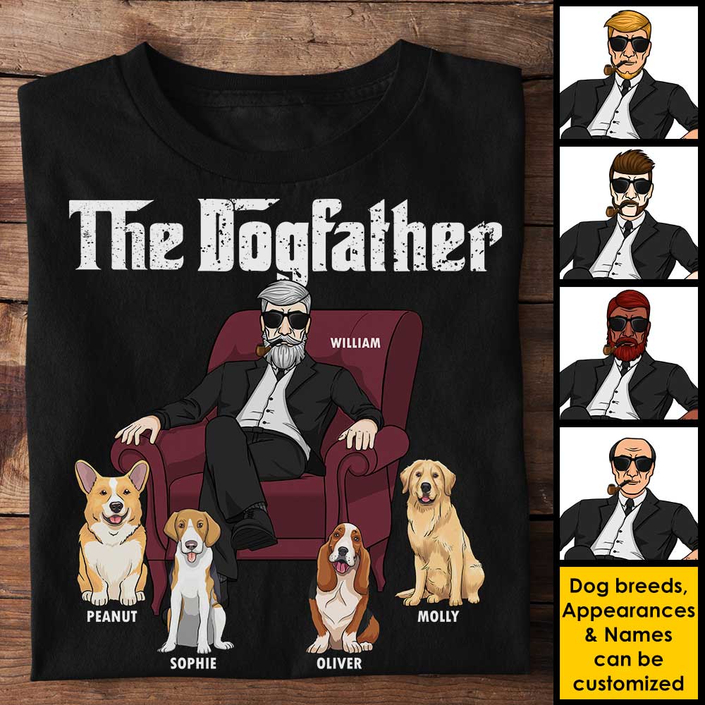 Le Père Chien, Papa Chien en Costume - Cadeau pour Papa Chien - T-shirt unisexe personnalisé, sweat à capuche
